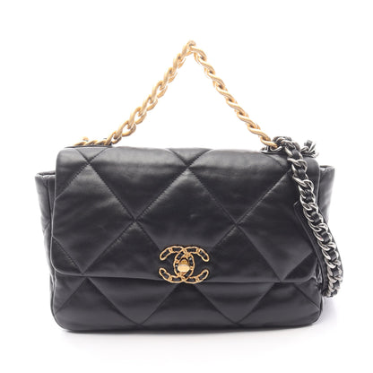 チェーンショルダーバッグ レザー ブラック コンビ金具 2WAY シャネル バッグ CHANEL