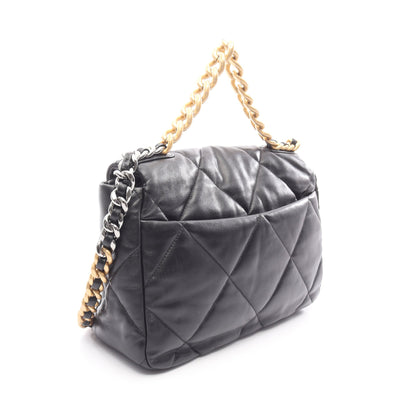 チェーンショルダーバッグ レザー ブラック コンビ金具 2WAY シャネル バッグ CHANEL