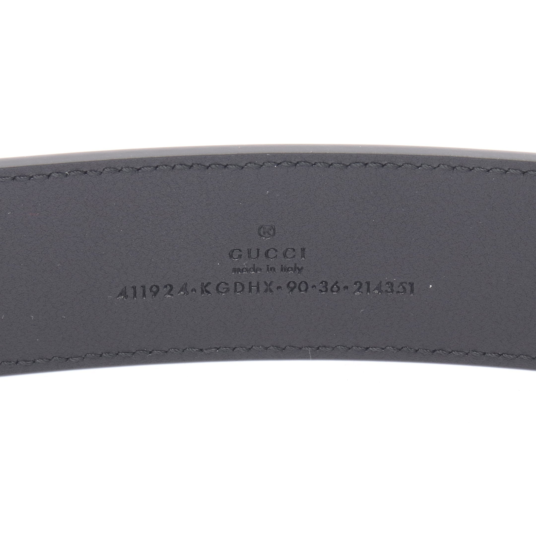 インターロッキングG GGスプリーム ベルト PVC ブラック グレー グッチ