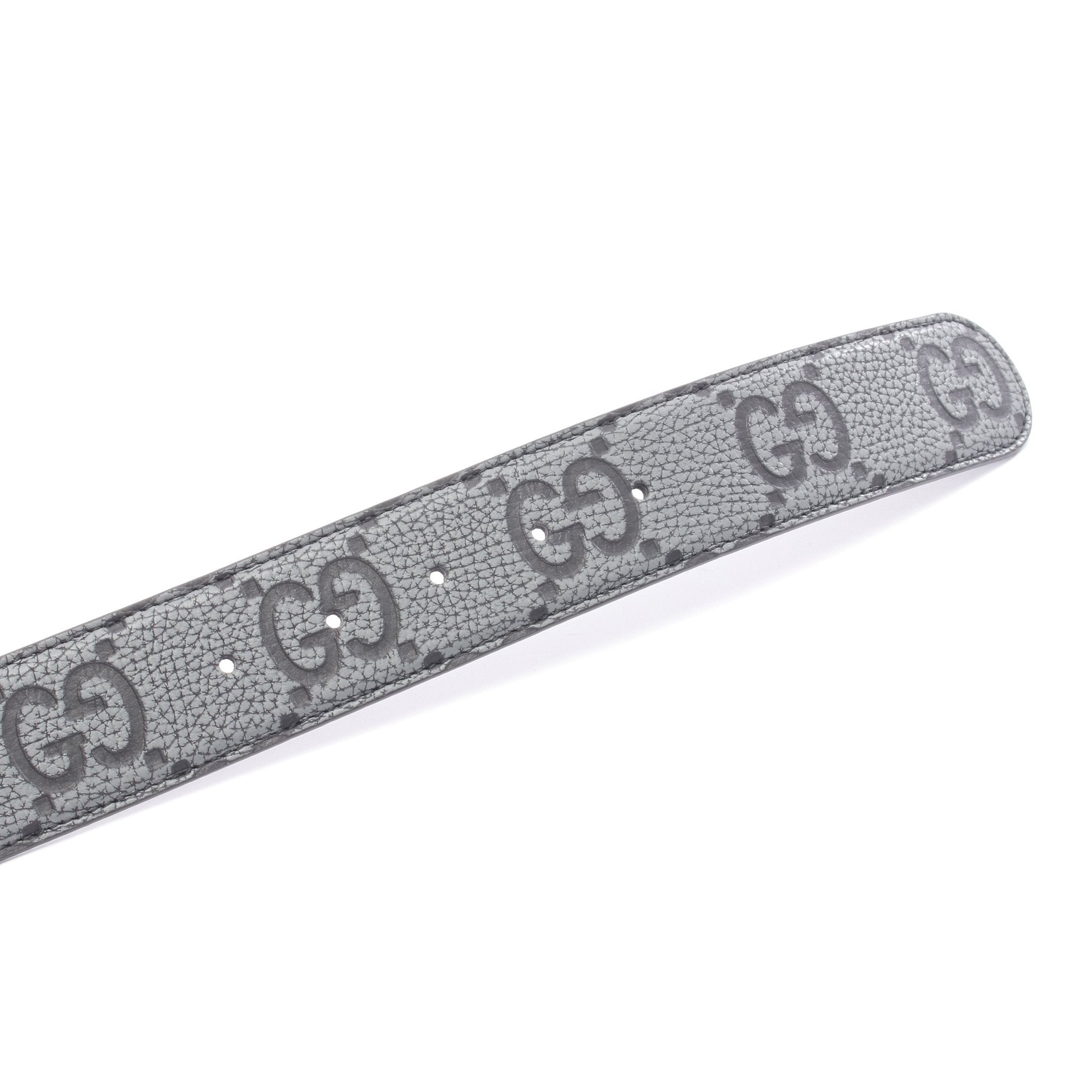 グッチ レザー Gロゴ ブラック シルバー グッチ GUCCI ダブルGロゴ ブラックレザーベルト シルバー - メルカリ