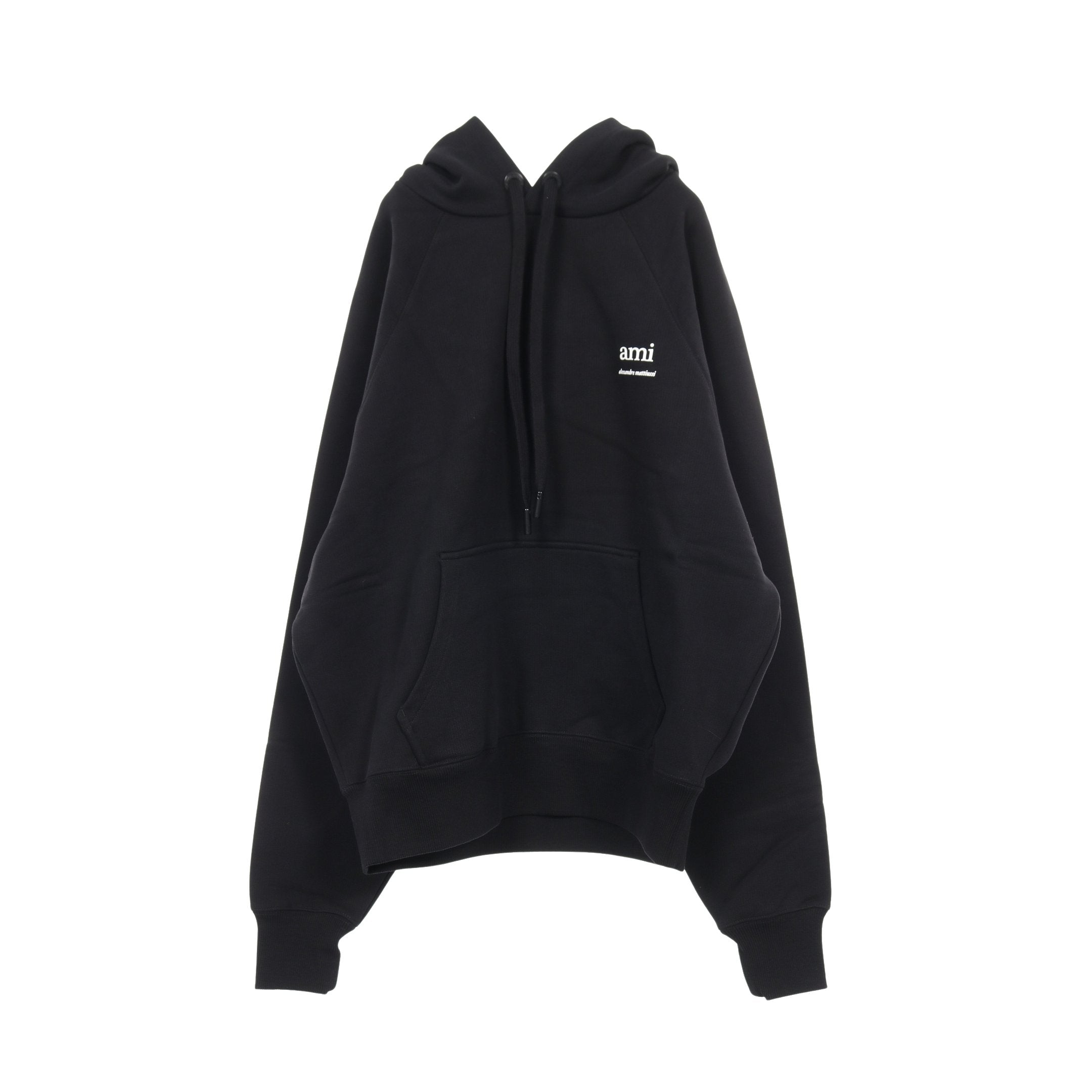 ami paris プルオーバーパーカー コットン ブラック アミ