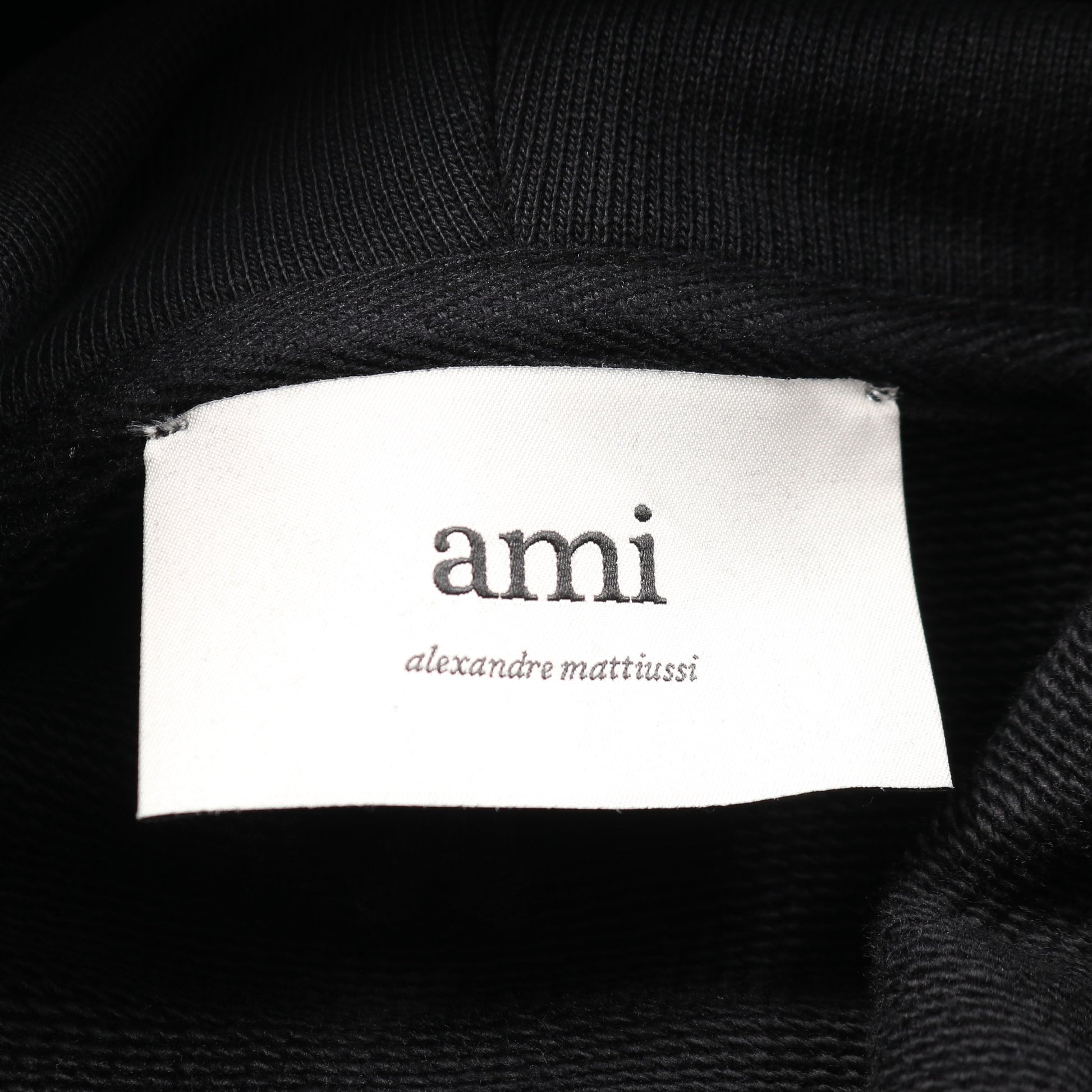 ami paris プルオーバーパーカー コットン ブラック アミアレクサンドルマテュッシ トップス AMI Alexandre Mattiussi