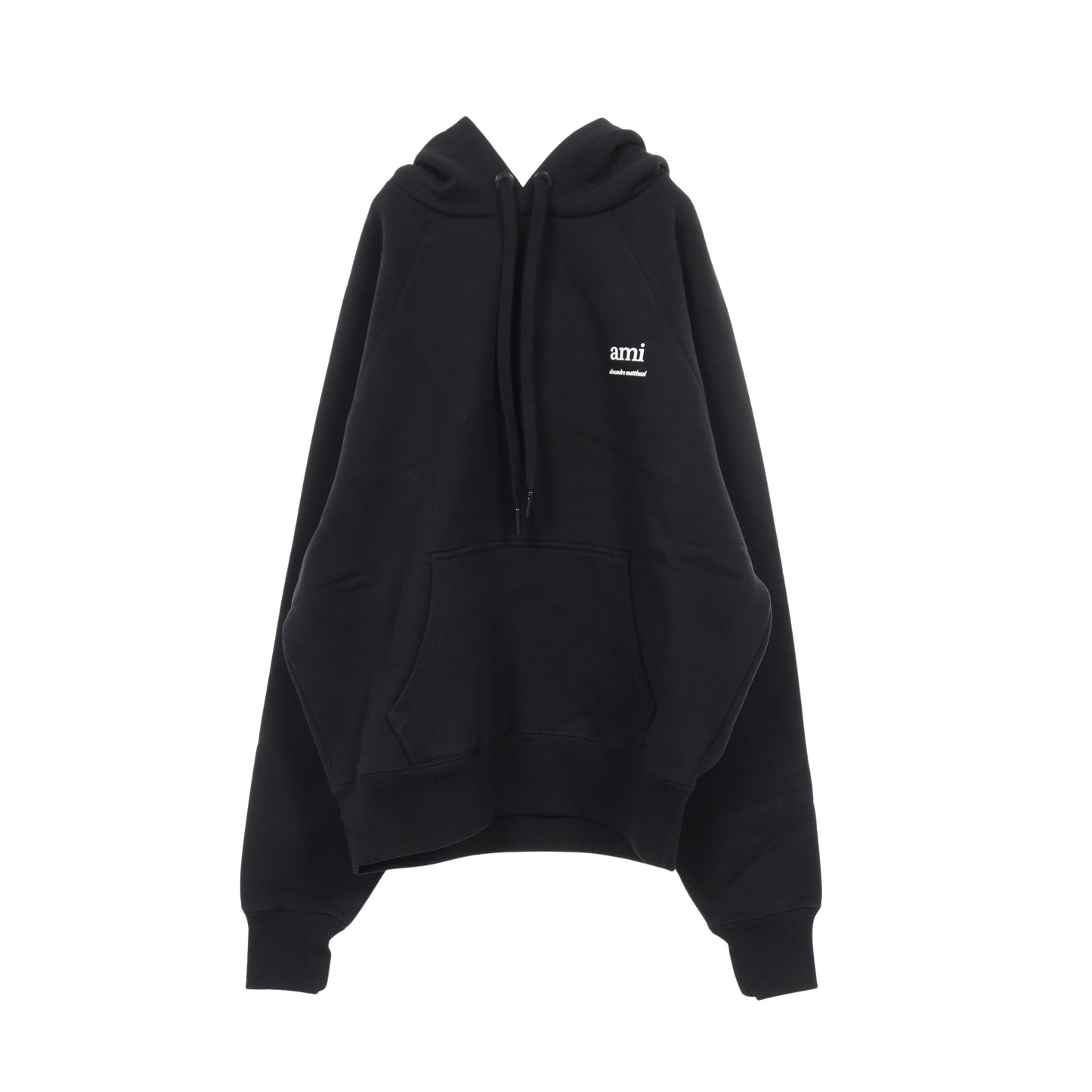 ami paris プルオーバーパーカー コットン ブラック アミアレクサンドルマテュッシ トップス AMI Alexandre Mattiussi