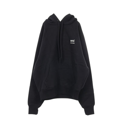 ami paris プルオーバーパーカー コットン ブラック アミアレクサンドルマテュッシ トップス AMI Alexandre Mattiussi