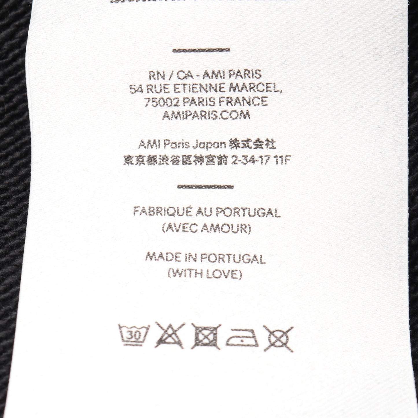 ami paris プルオーバーパーカー コットン ブラック アミアレクサンドルマテュッシ トップス AMI Alexandre Mattiussi