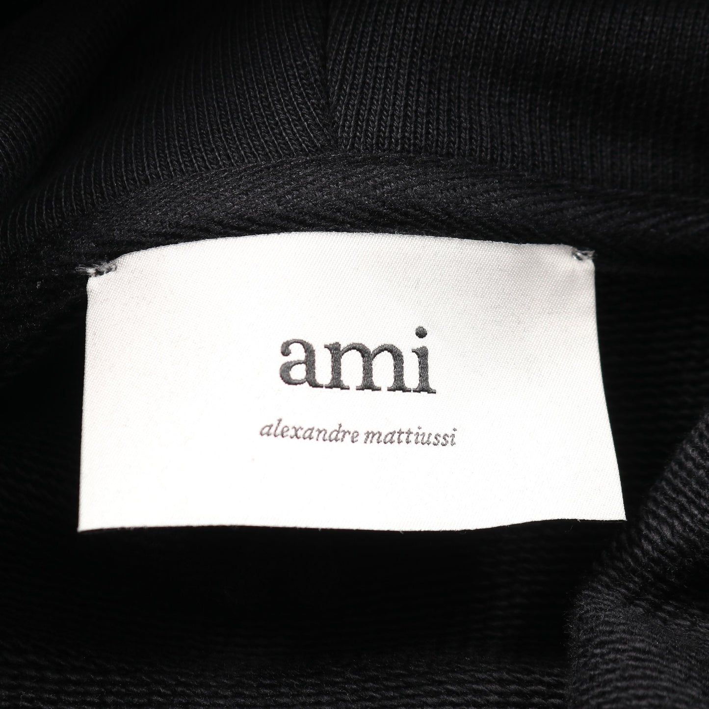ami paris プルオーバーパーカー コットン ブラック アミアレクサンドルマテュッシ トップス AMI Alexandre Mattiussi