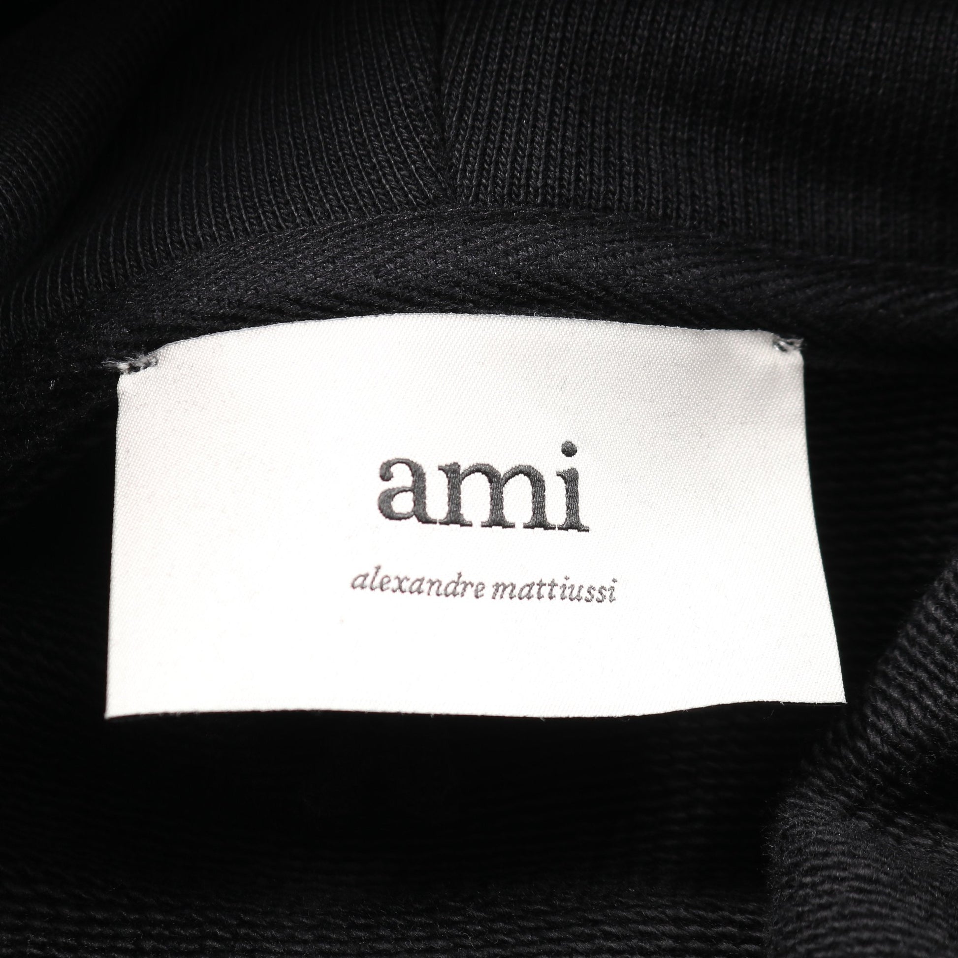 ami paris プルオーバーパーカー コットン ブラック アミアレクサンドルマテュッシ トップス AMI Alexandre Mattiussi