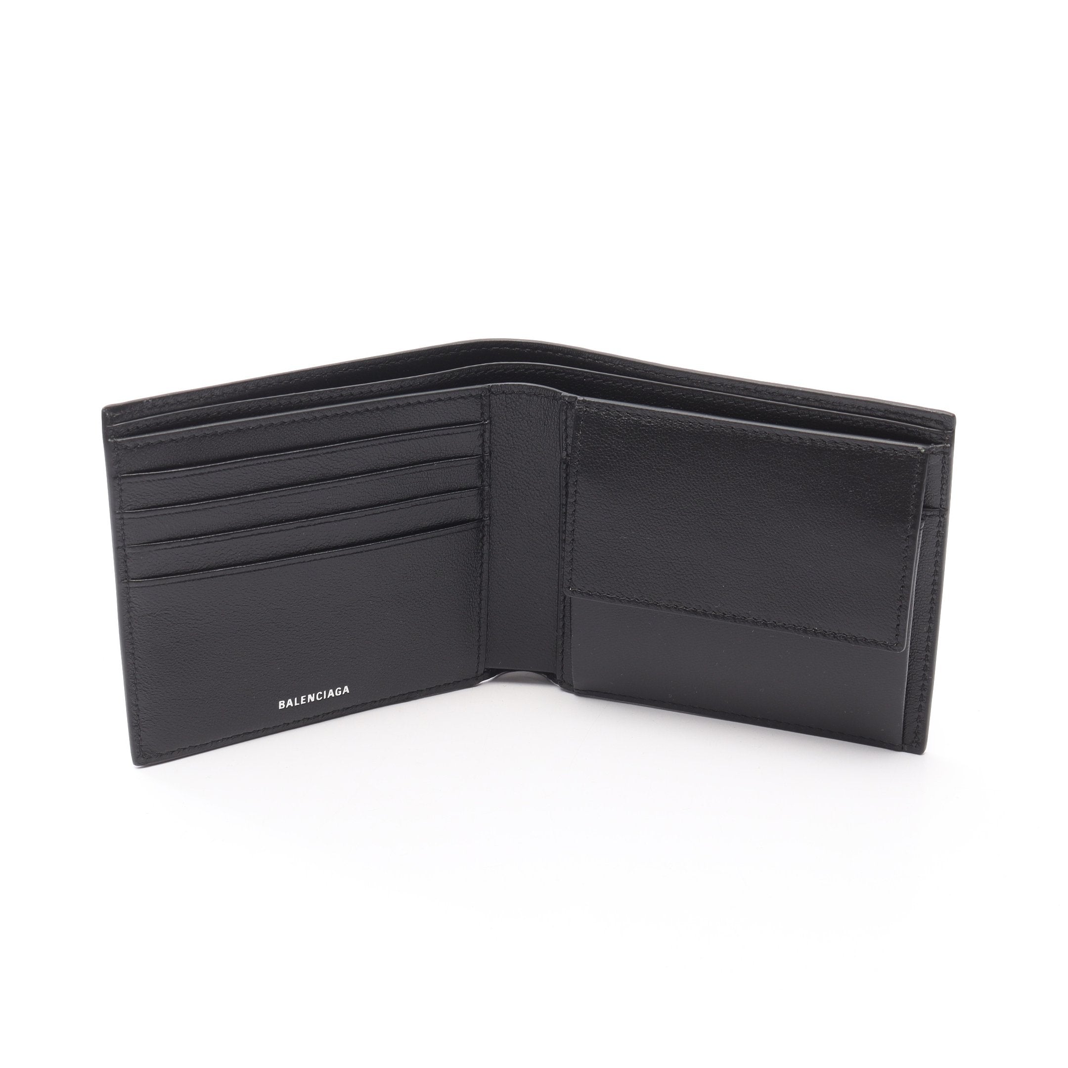 Credit スクエア フォールデッドコインウォレット 二つ折り財布 レザー