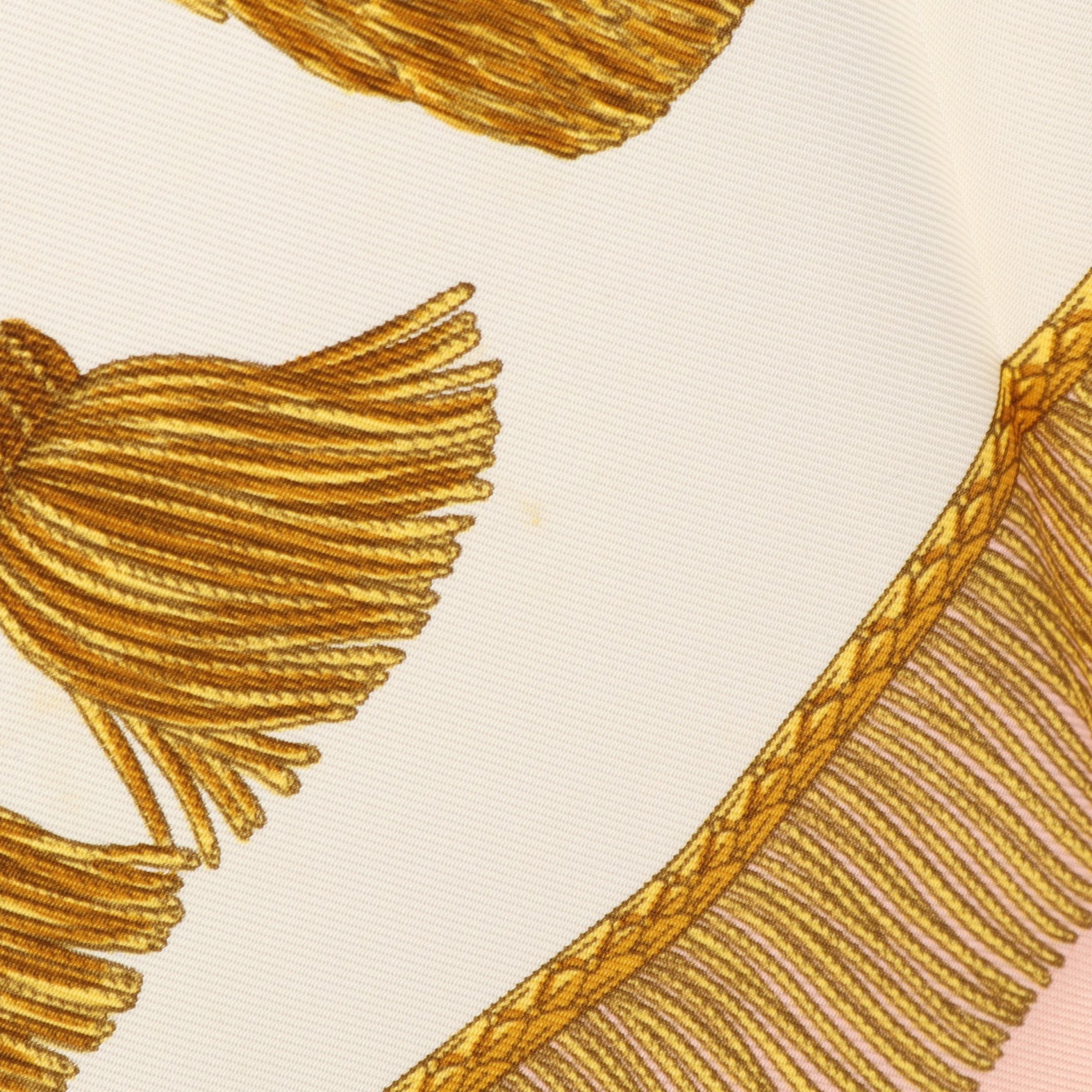 カレ90 POSTE ET CAVALERIE スカーフ シルク ピンク マルチカラー