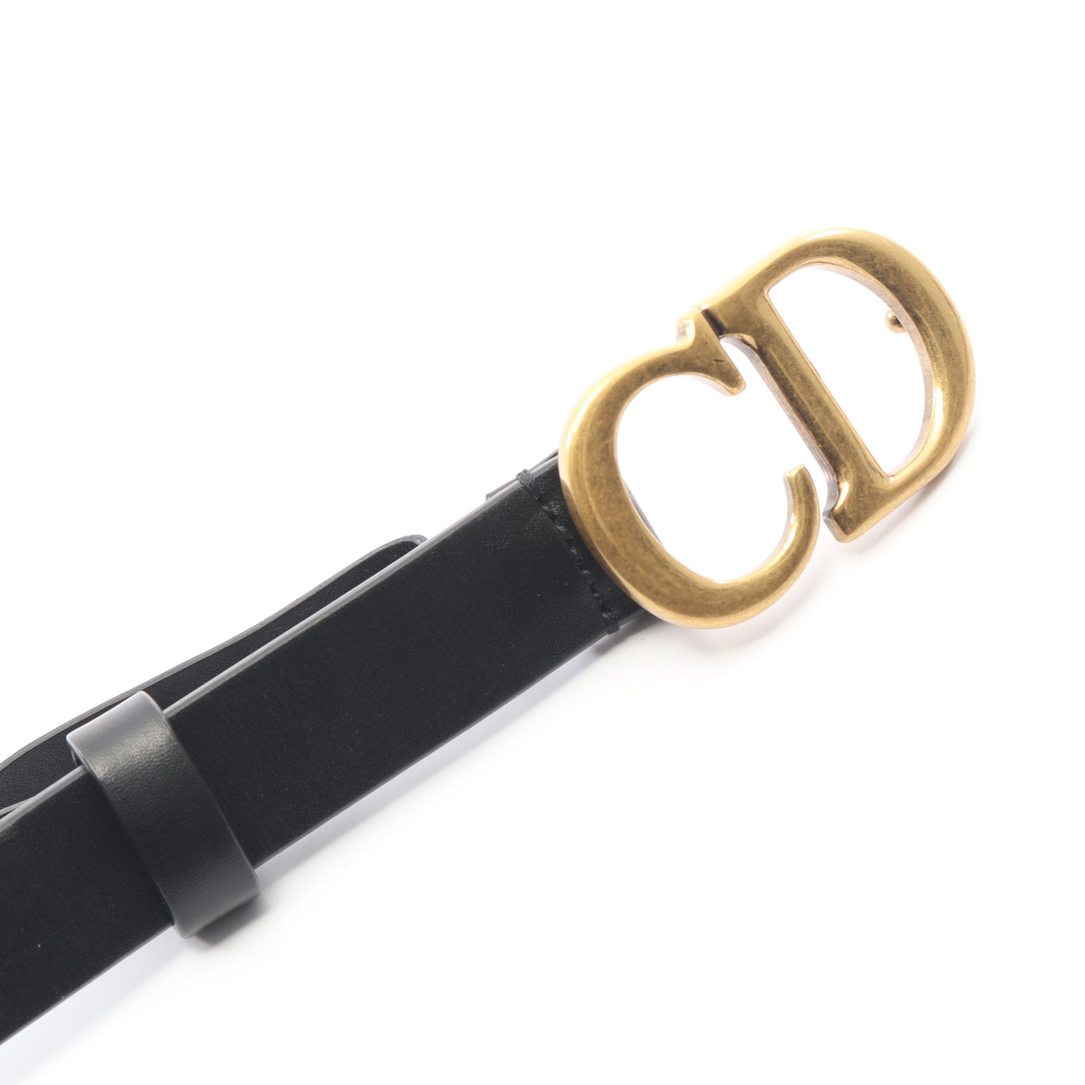 SADDLE サドル ベルト レザー ブラック ゴールド金具 クリスチャン