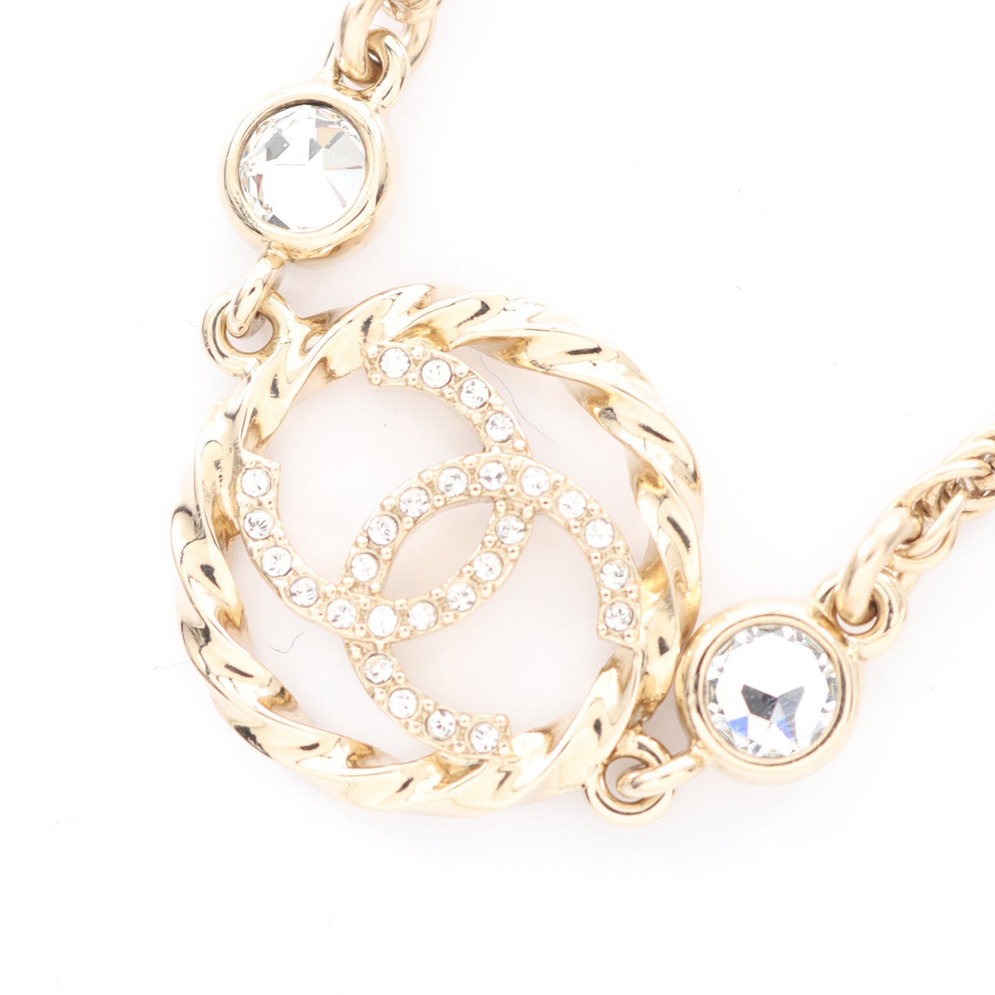 ココマーク ネックレス GP ラインストーン ゴールド クリア B23B シャネル アクセサリー CHANEL