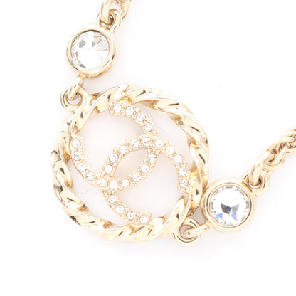 ココマーク ネックレス GP ラインストーン ゴールド クリア B23B シャネル アクセサリー CHANEL