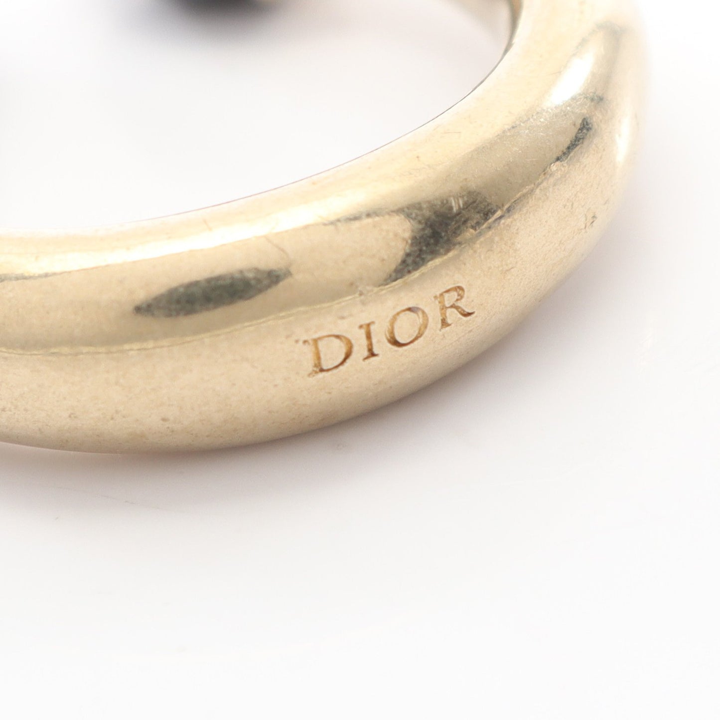 オープン リング 指輪 GP ゴールド ブラック ディオール アクセサリー DIOR
