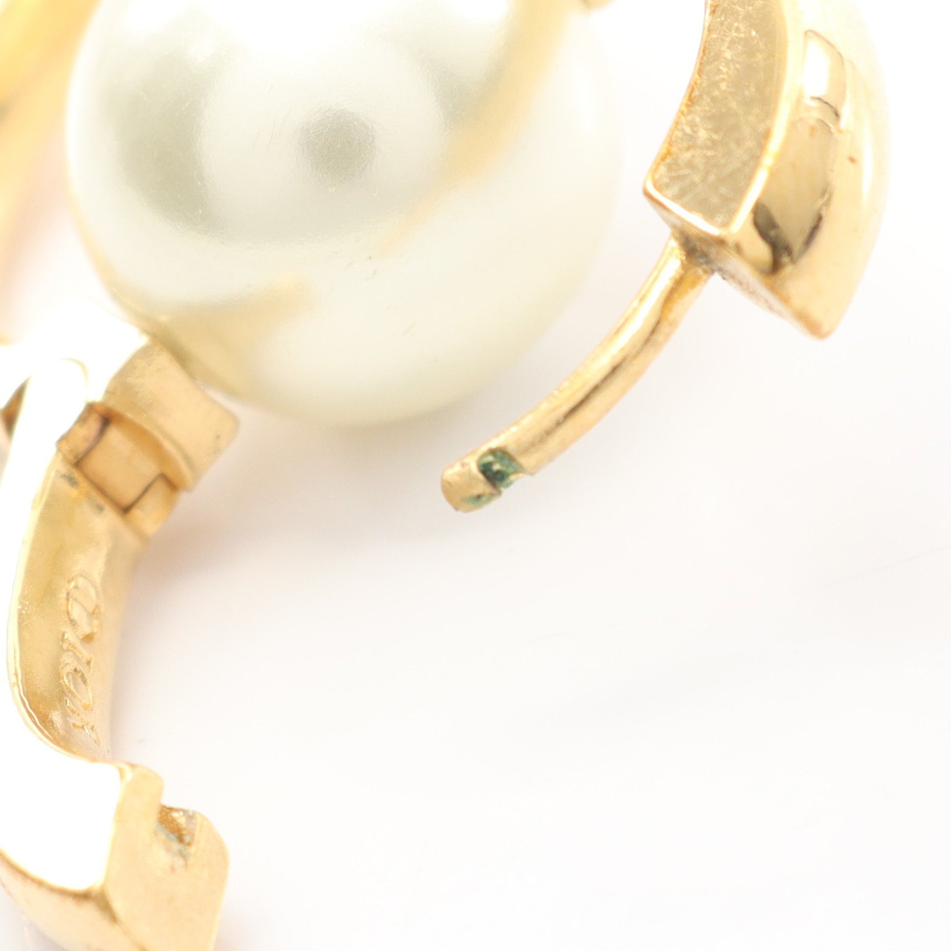 CDロゴ ピアス GP フェイクパール ゴールド ホワイト 片耳 ディオール アクセサリー DIOR