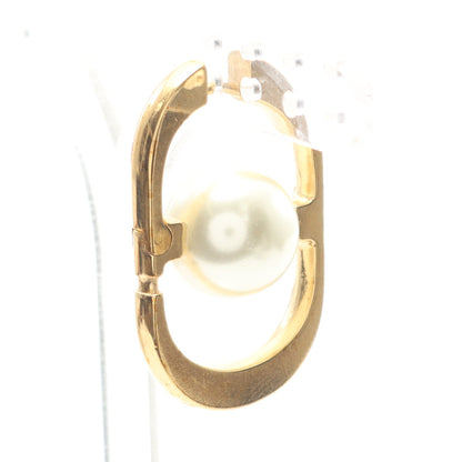 CDロゴ ピアス GP フェイクパール ゴールド ホワイト 片耳 ディオール アクセサリー DIOR