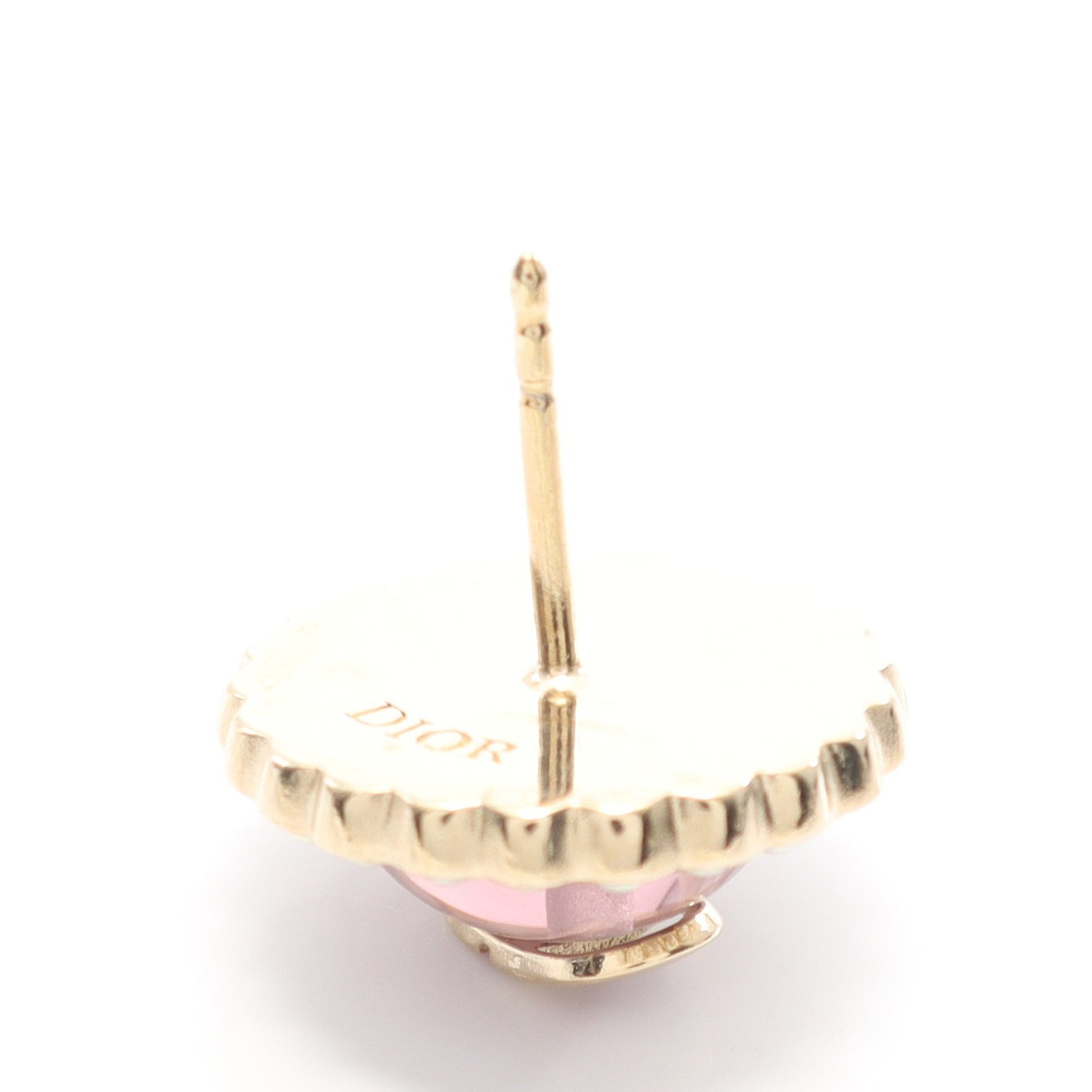 Petit CD Baroque ピアス GP ゴールド ピンク オフホワイト 片耳用 ディオール アクセサリー DIOR