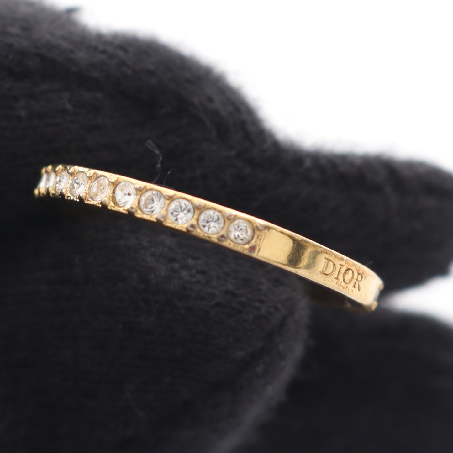リング 指輪 GP ラインストーン ゴールド クリア ディオール アクセサリー DIOR