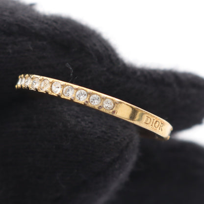 リング 指輪 GP ラインストーン ゴールド クリア ディオール アクセサリー DIOR