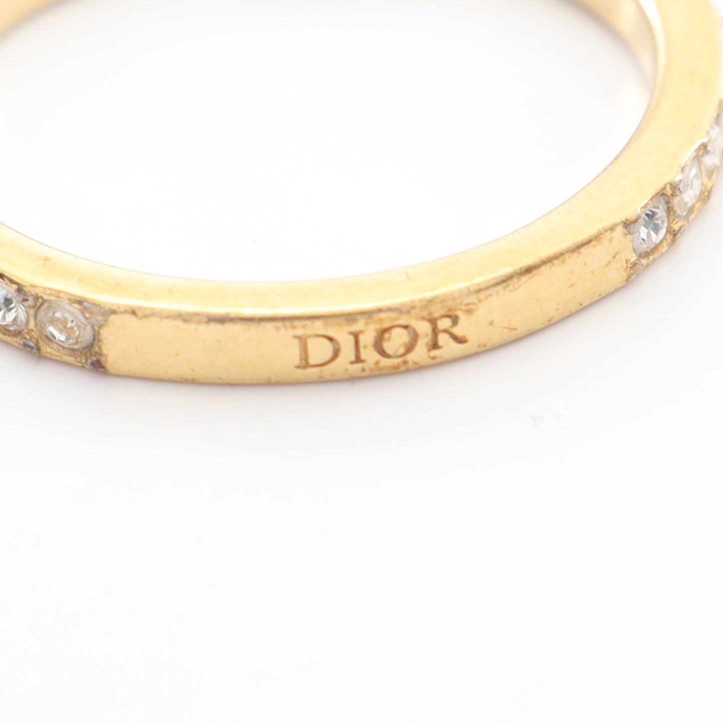 リング 指輪 GP ラインストーン ゴールド クリア ディオール アクセサリー DIOR