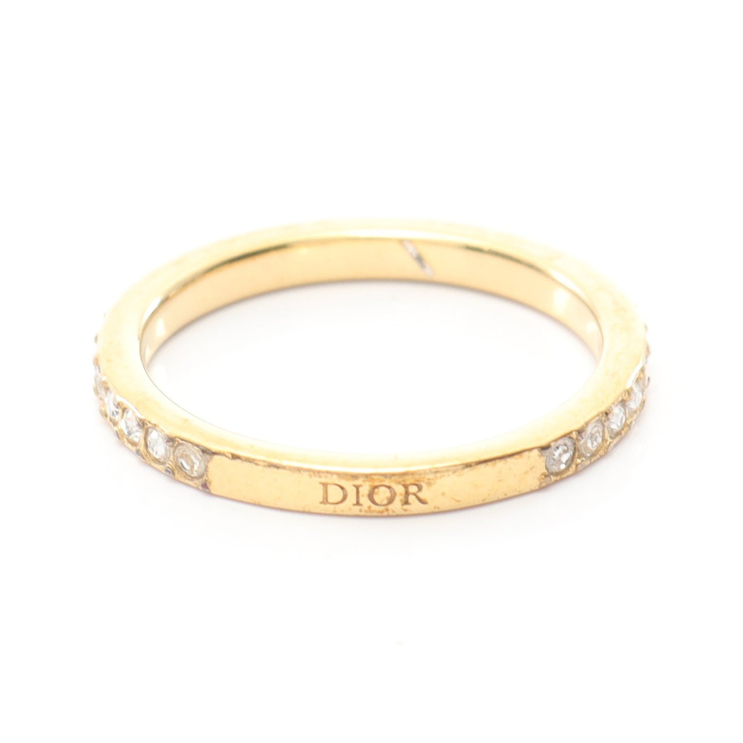 リング 指輪 GP ラインストーン ゴールド クリア ディオール アクセサリー DIOR