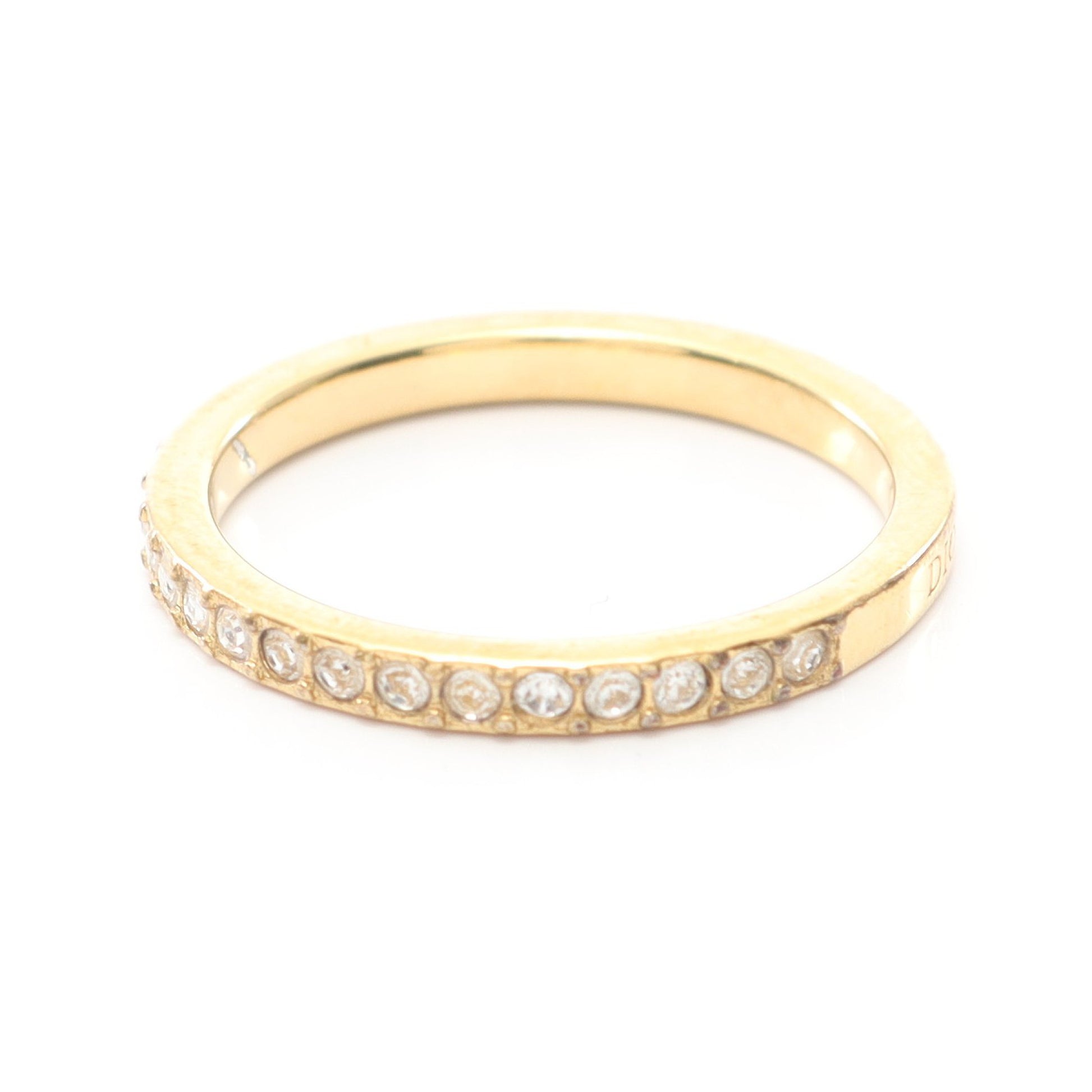 リング 指輪 GP ラインストーン ゴールド クリア ディオール アクセサリー DIOR