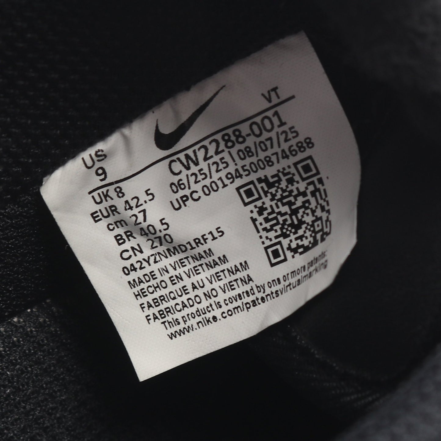 AIR FORCE 1 ’07 スニーカー レザー ブラック ピンク ナイキ シューズ NIKE