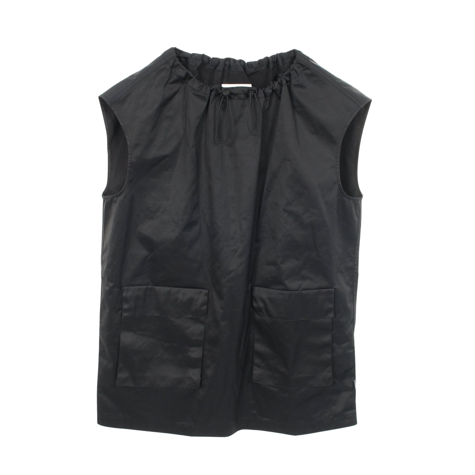 ネックギャザー ワンピース ブラック エムエムシックスメゾンマルジェラ ワンピース MM6 MAISON MARGIELA