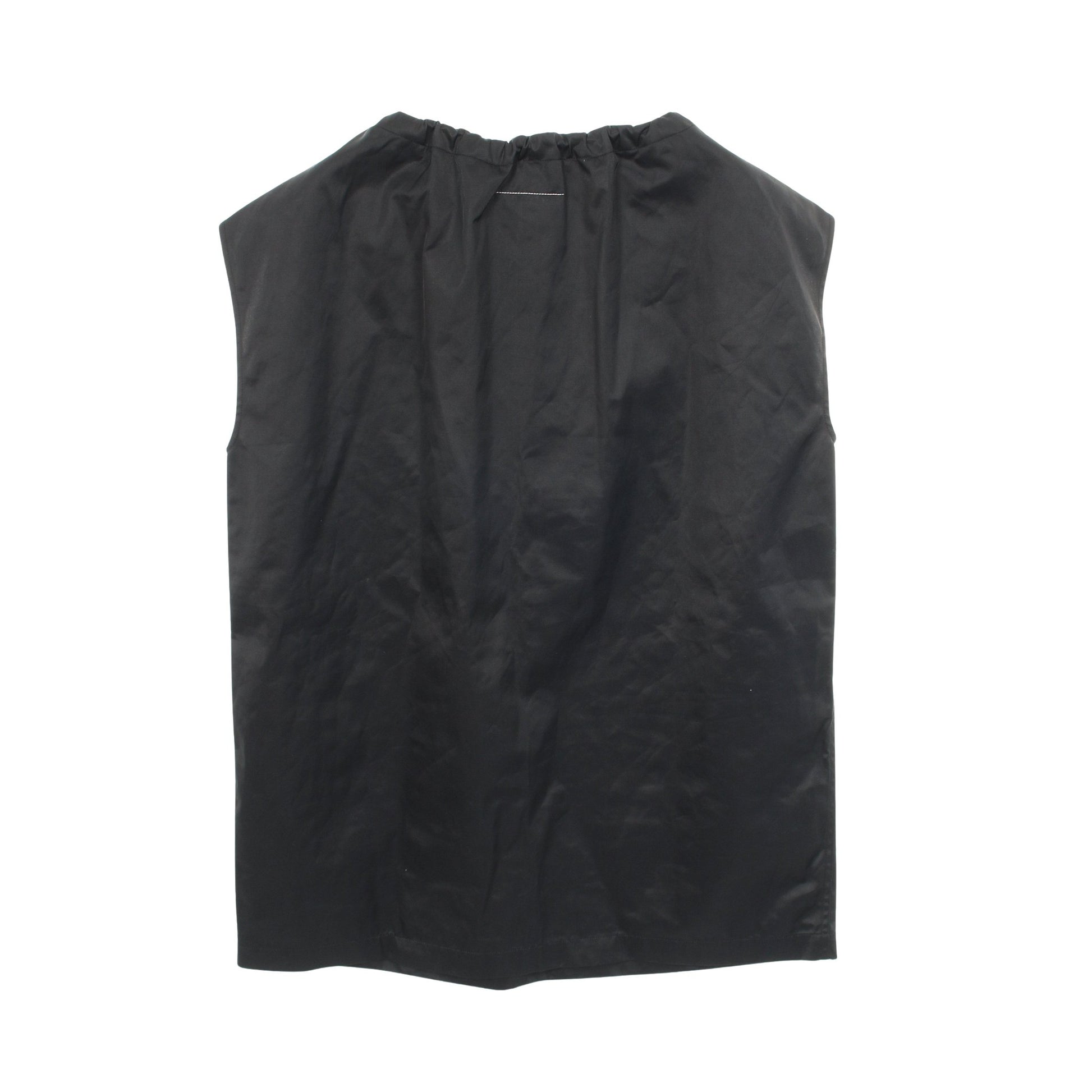 ネックギャザー ワンピース ブラック エムエムシックスメゾンマルジェラ ワンピース MM6 MAISON MARGIELA