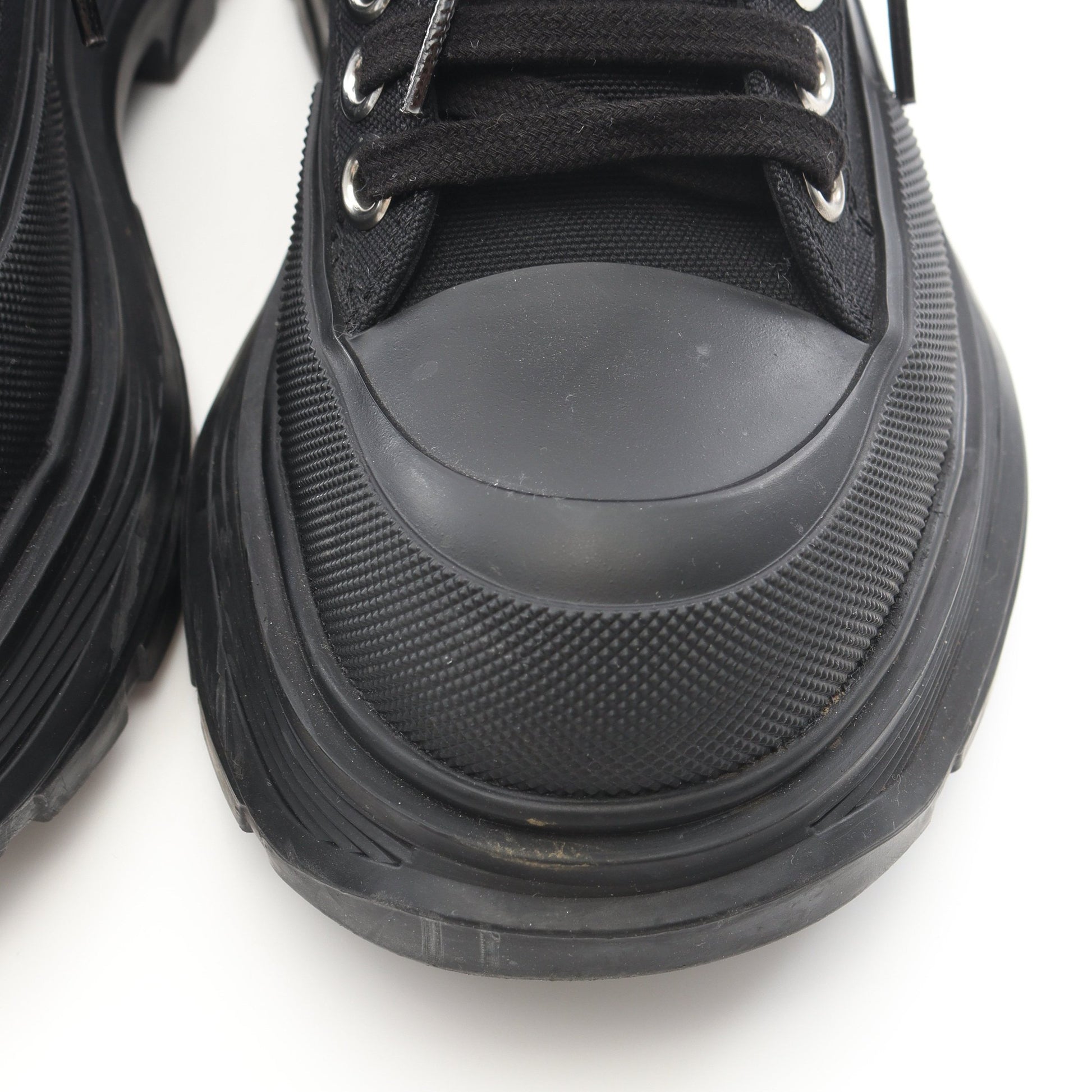 TREAD SLICK トレッドスリック スニーカー キャンバス ラバー ブラック アレキサンダーマックイーン シューズ ALEXANDER MCQUEEN