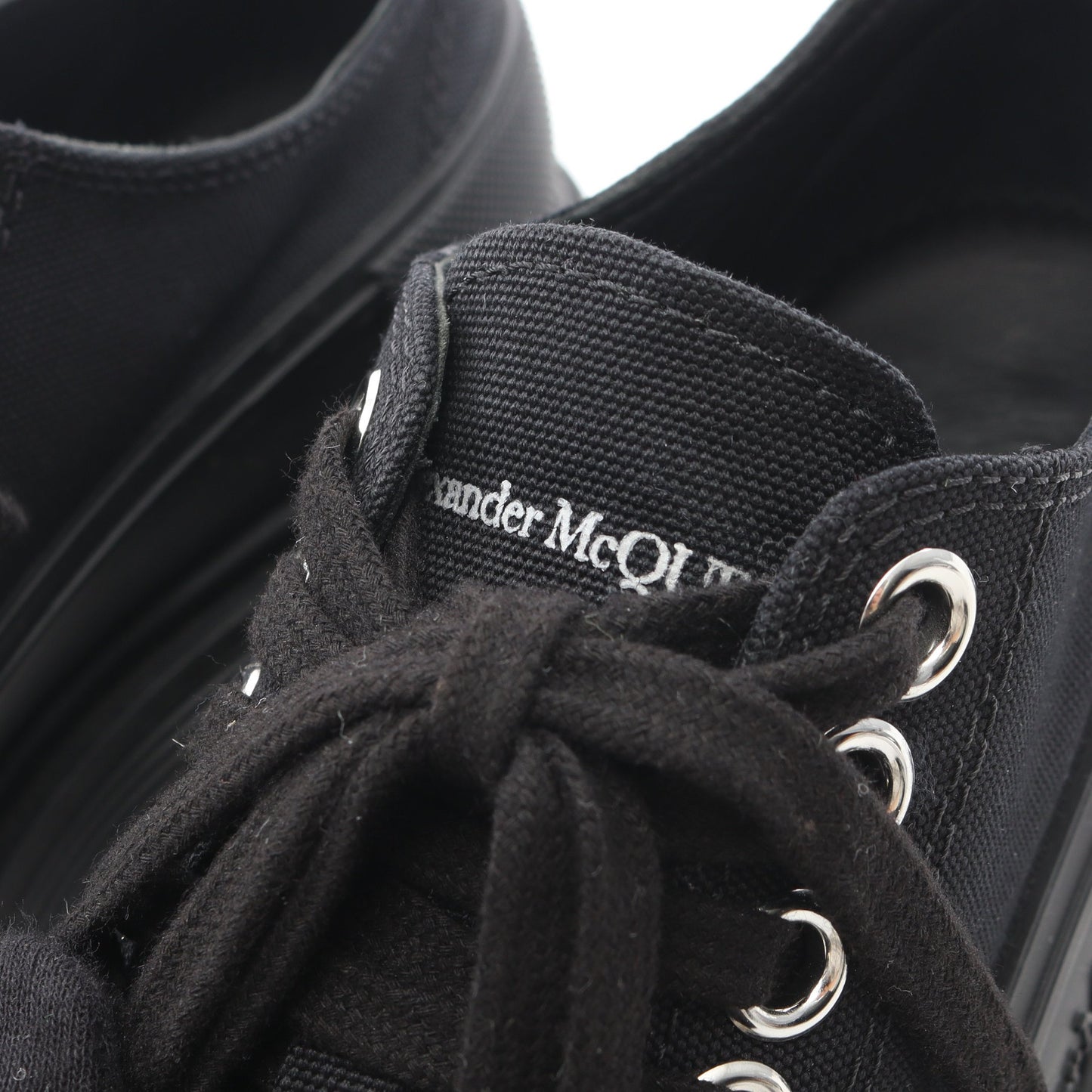 TREAD SLICK トレッドスリック スニーカー キャンバス ラバー ブラック アレキサンダーマックイーン シューズ ALEXANDER MCQUEEN
