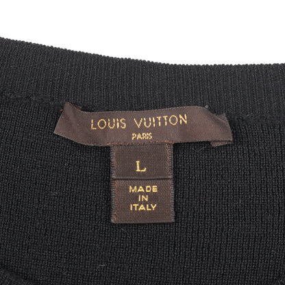 モノグラム ニットワンピース 半袖 コットン ブラック レース切替 ルイヴィトン ワンピース LOUIS VUITTON