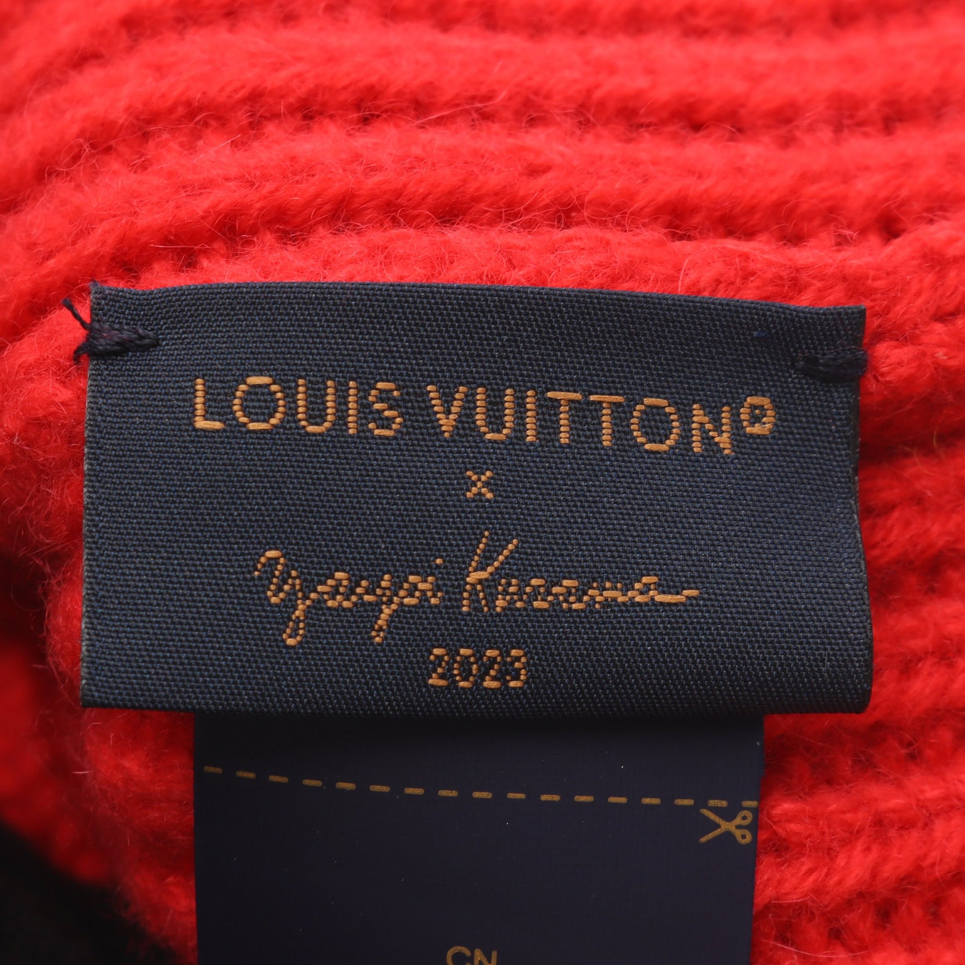 LOUIS VUITTON × yayoi kusama ボネ インフィニティドット ルージュ ブロン ビーニー カシミヤ レッド ルイヴィトン 財布・小物 LOUIS VUITTON