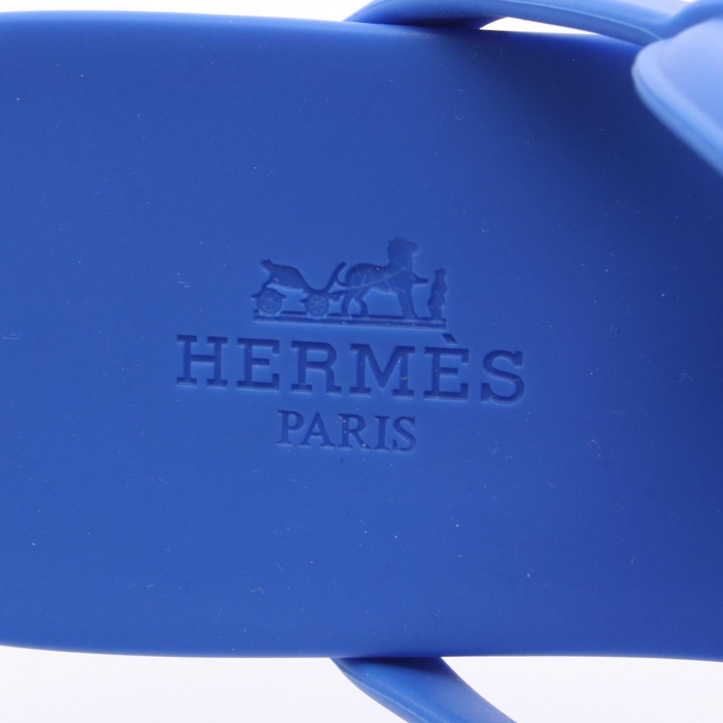 エジェリ シェーヌダンクル トングサンダル ラバー ブルー エルメス シューズ HERMES