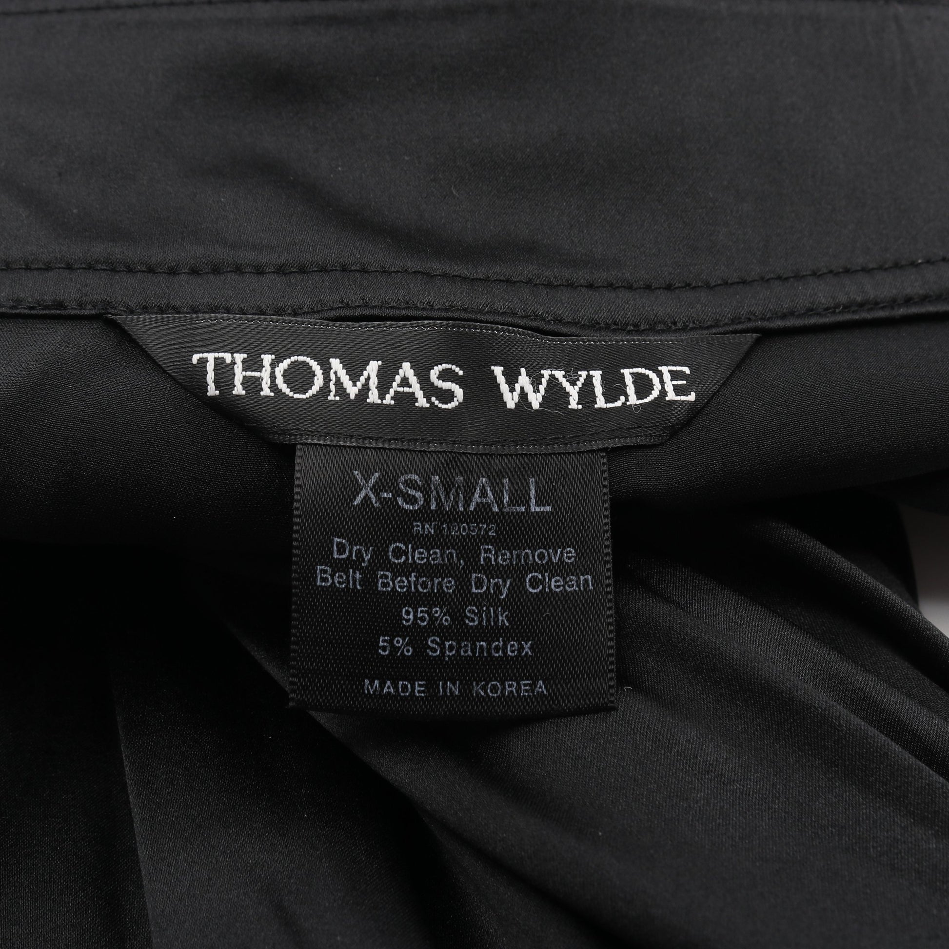 ワイドパンツ シルク ブラック トーマスワイルド ボトムス THOMAS WYLDE