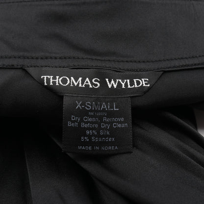 ワイドパンツ シルク ブラック トーマスワイルド ボトムス THOMAS WYLDE