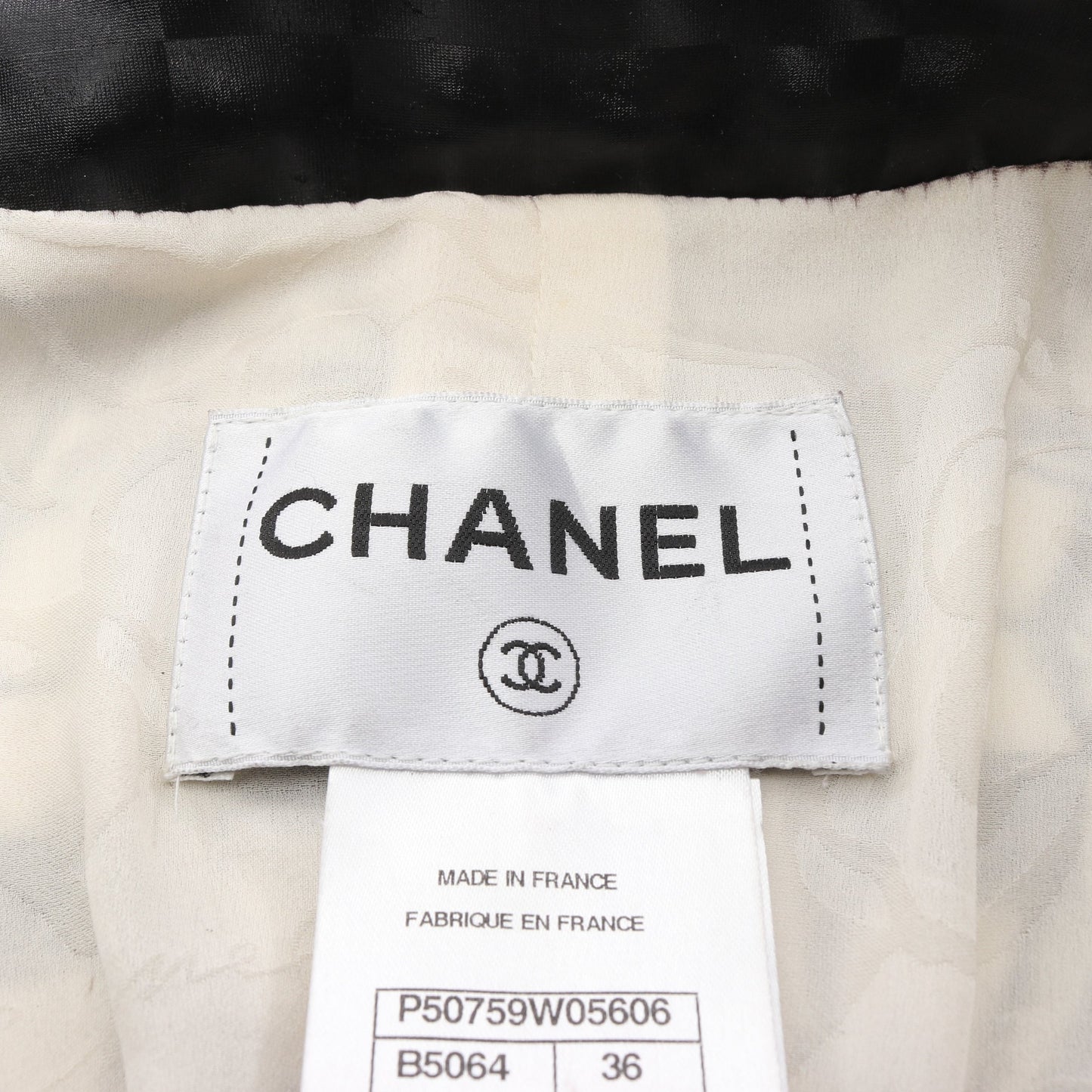 ジャケット 総柄 コットン ナイロン ホワイト ブラック シャネル アウター CHANEL