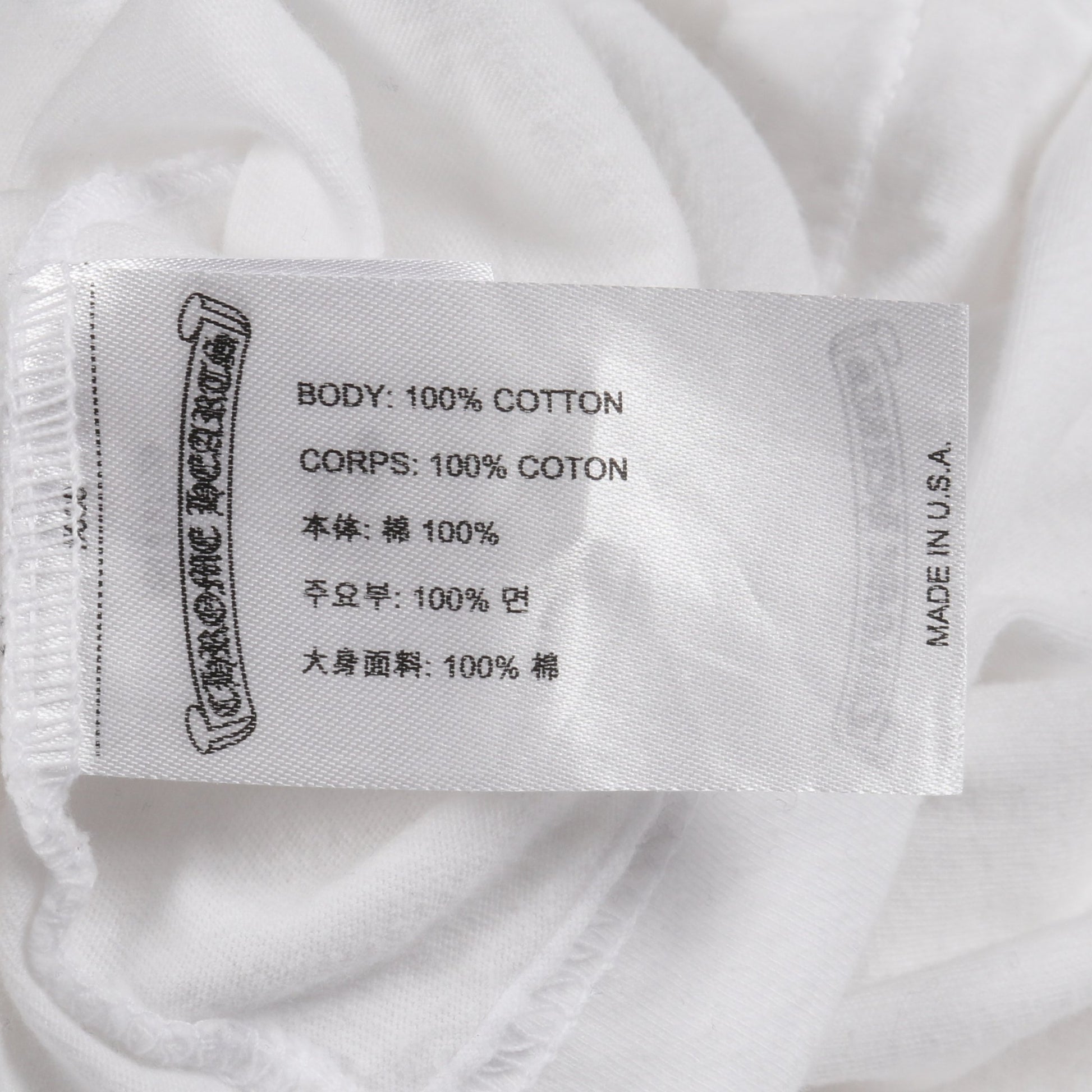 ネックロゴ 半袖Tシャツ コットン ホワイト ブルー クロムハーツ トップス Chrome Hearts