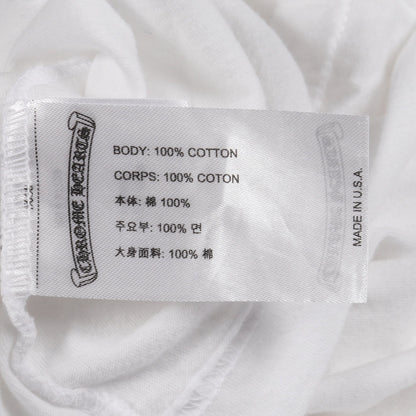 ネックロゴ 半袖Tシャツ コットン ホワイト ブルー クロムハーツ トップス Chrome Hearts