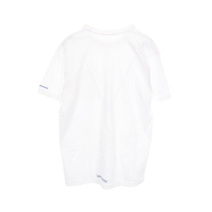 ネックロゴ 半袖Tシャツ コットン ホワイト ブルー クロムハーツ トップス Chrome Hearts
