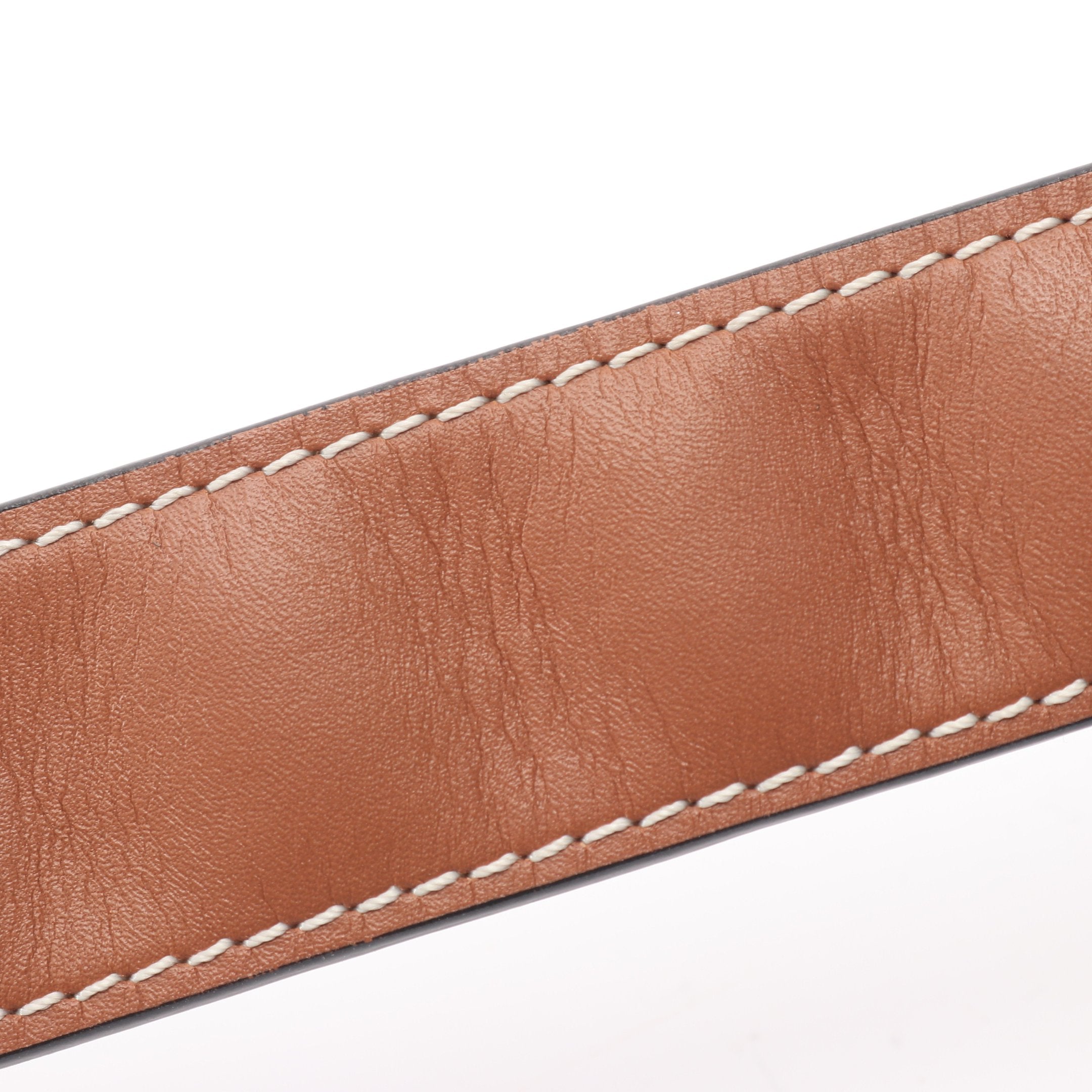 アナグラム スラップ スモール ブレスレット レザー ブラウン ロエベ