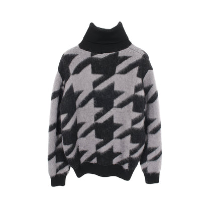 ニット タートルネック 千鳥格子 ウール ナイロン モヘヤ ブラック グレー 切替 ジバンシィ トップス GIVENCHY