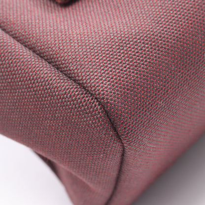 エールバッグジップPM ハンドバッグ トワルミリタリー レザー ボルドー シルバー金具 2WAY W刻印 エルメス バッグ HERMES