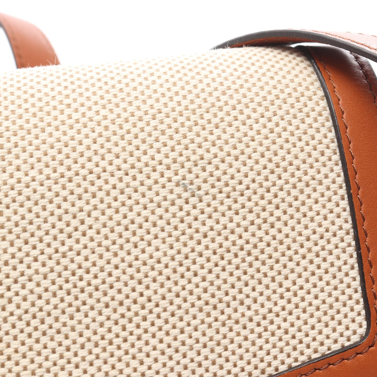 ティーン トリオンフ ショルダーバッグ キャンバス レザー アイボリー ブラウン セリーヌ バッグ CELINE