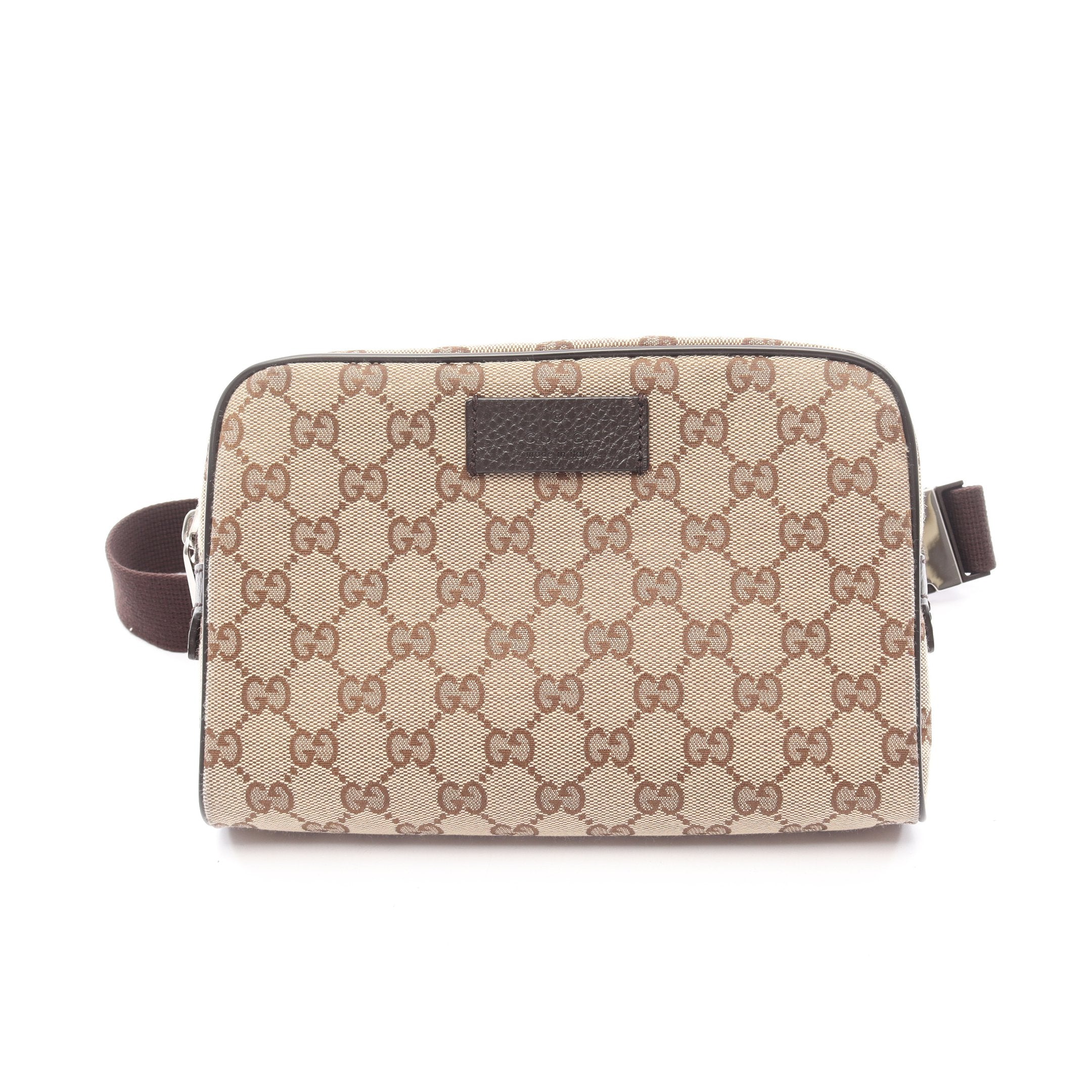 GGキャンバス ボディバッグ ウエストバッグ キャンバス レザー