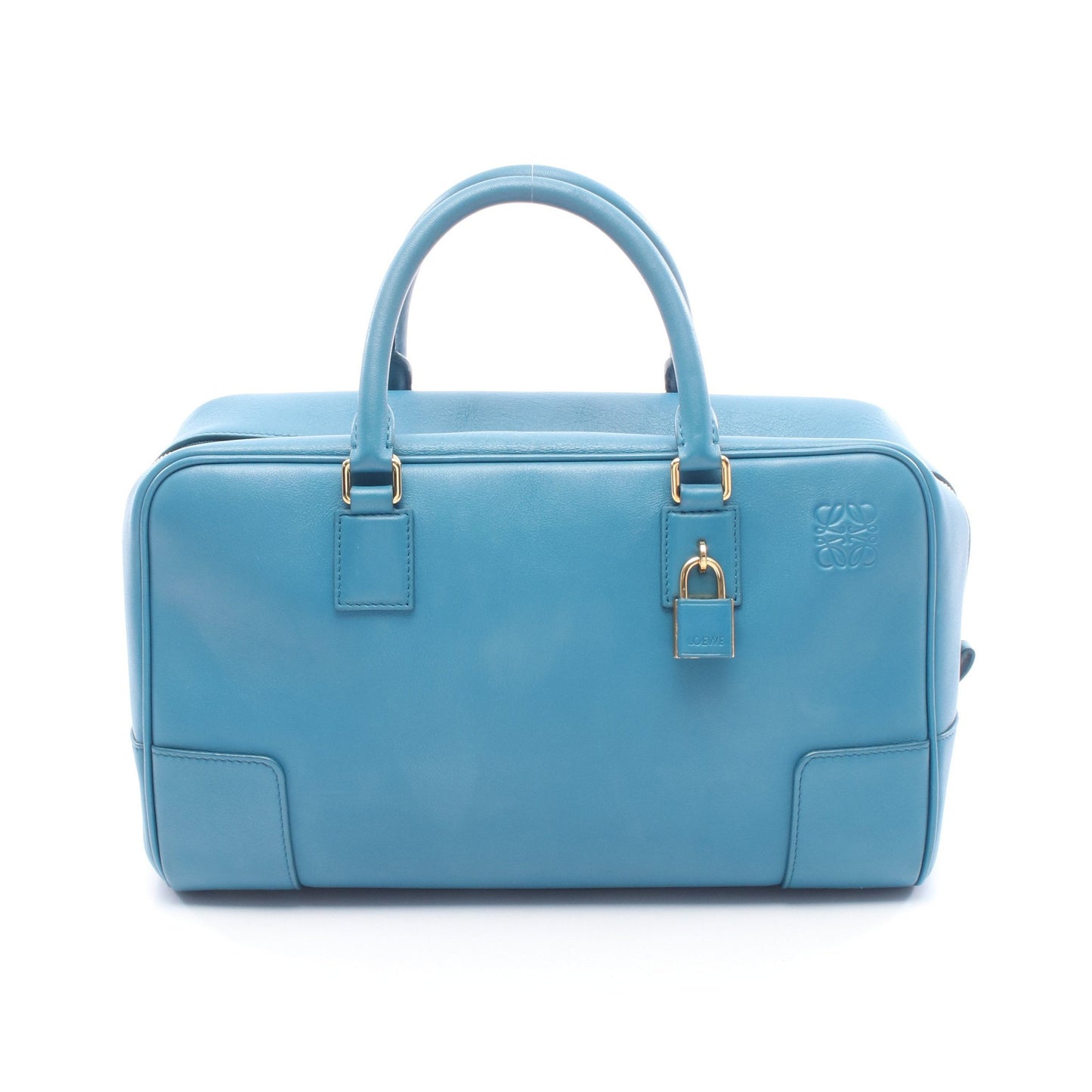 アマソナ28 ハンドバッグ レザー ブルーグリーン ロエベ バッグ LOEWE