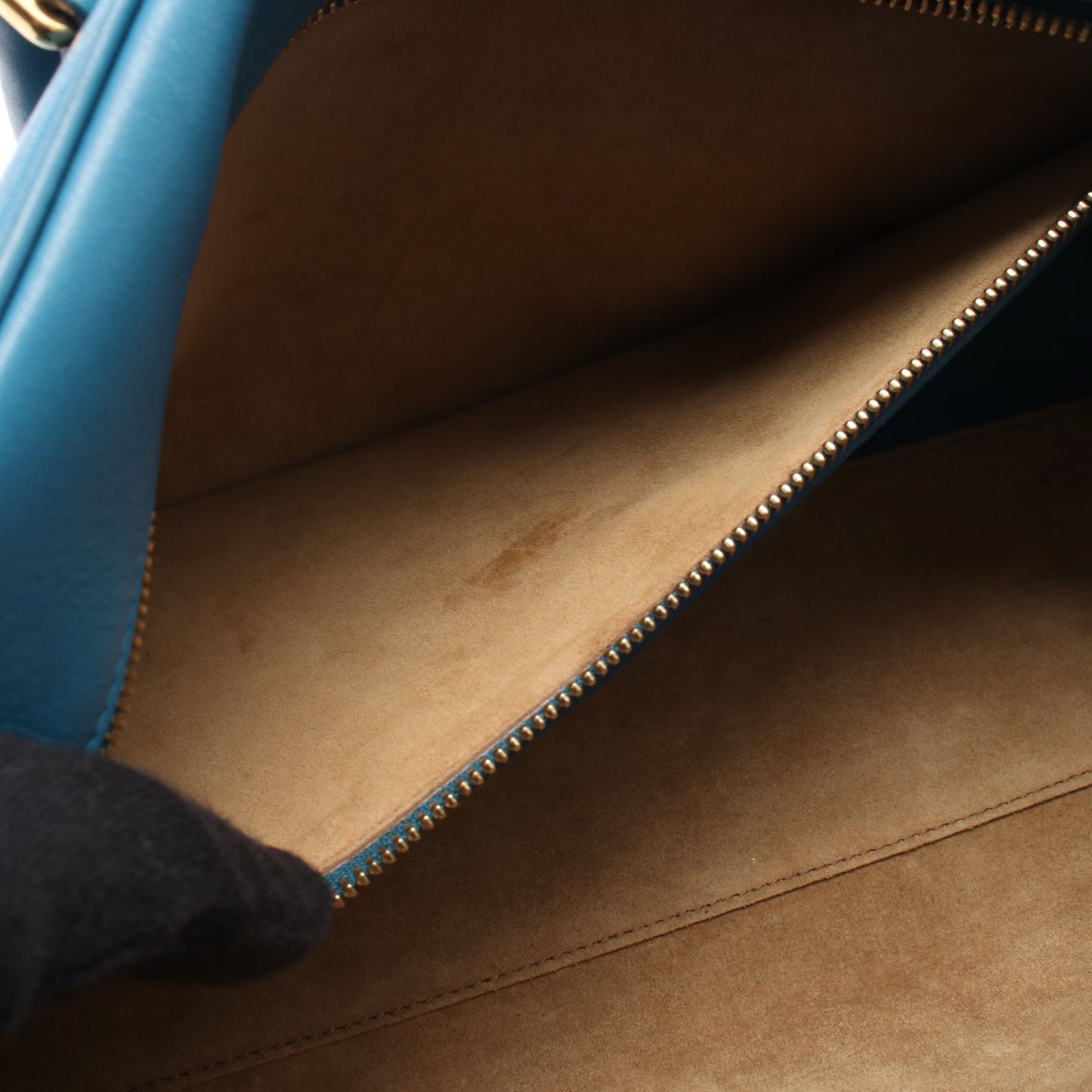アマソナ28 ハンドバッグ レザー ブルーグリーン ロエベ バッグ LOEWE