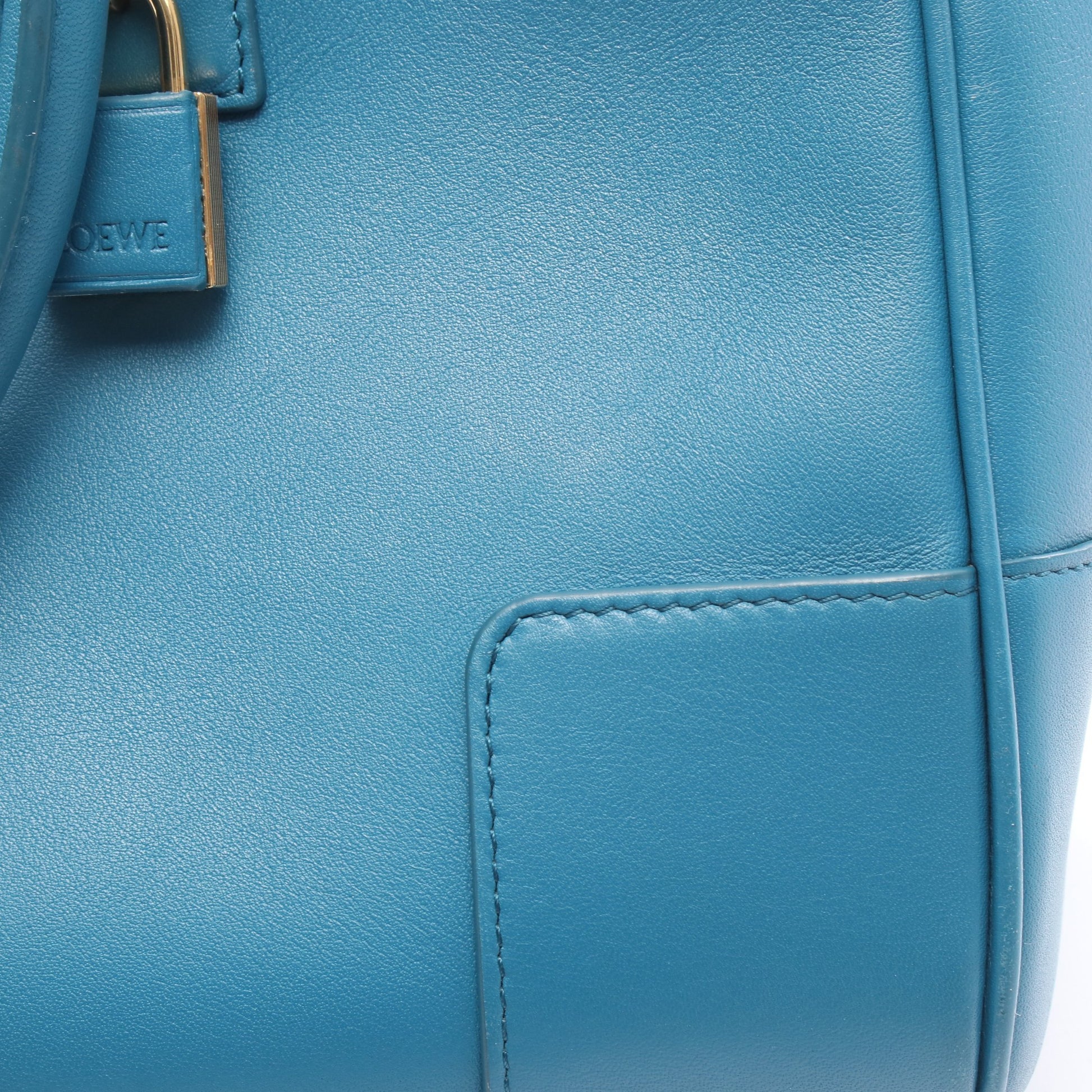 アマソナ28 ハンドバッグ レザー ブルーグリーン ロエベ バッグ LOEWE