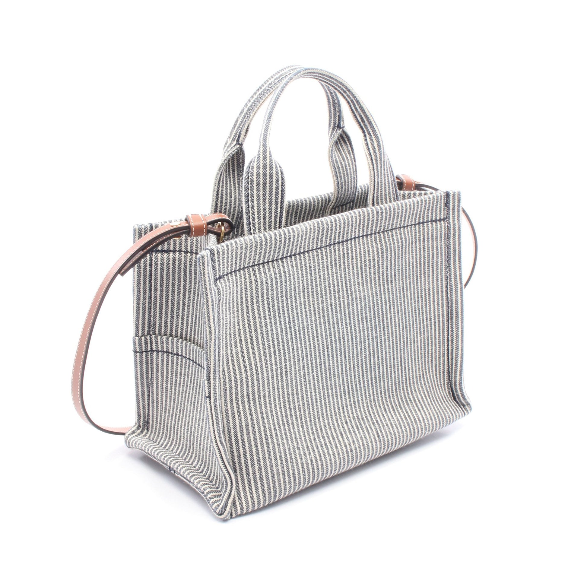 SMALL CABAS スモール カバ タイス ハンドバッグ トートバッグ キャンバス レザー ネイビー ホワイト ブラウン 2WAY セリーヌ バッグ CELINE