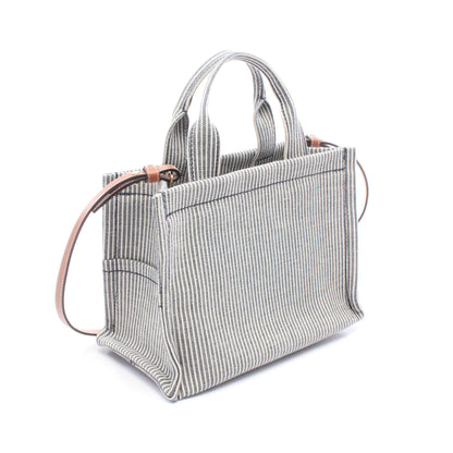 SMALL CABAS スモール カバ タイス ハンドバッグ トートバッグ キャンバス レザー ネイビー ホワイト ブラウン 2WAY セリーヌ バッグ CELINE