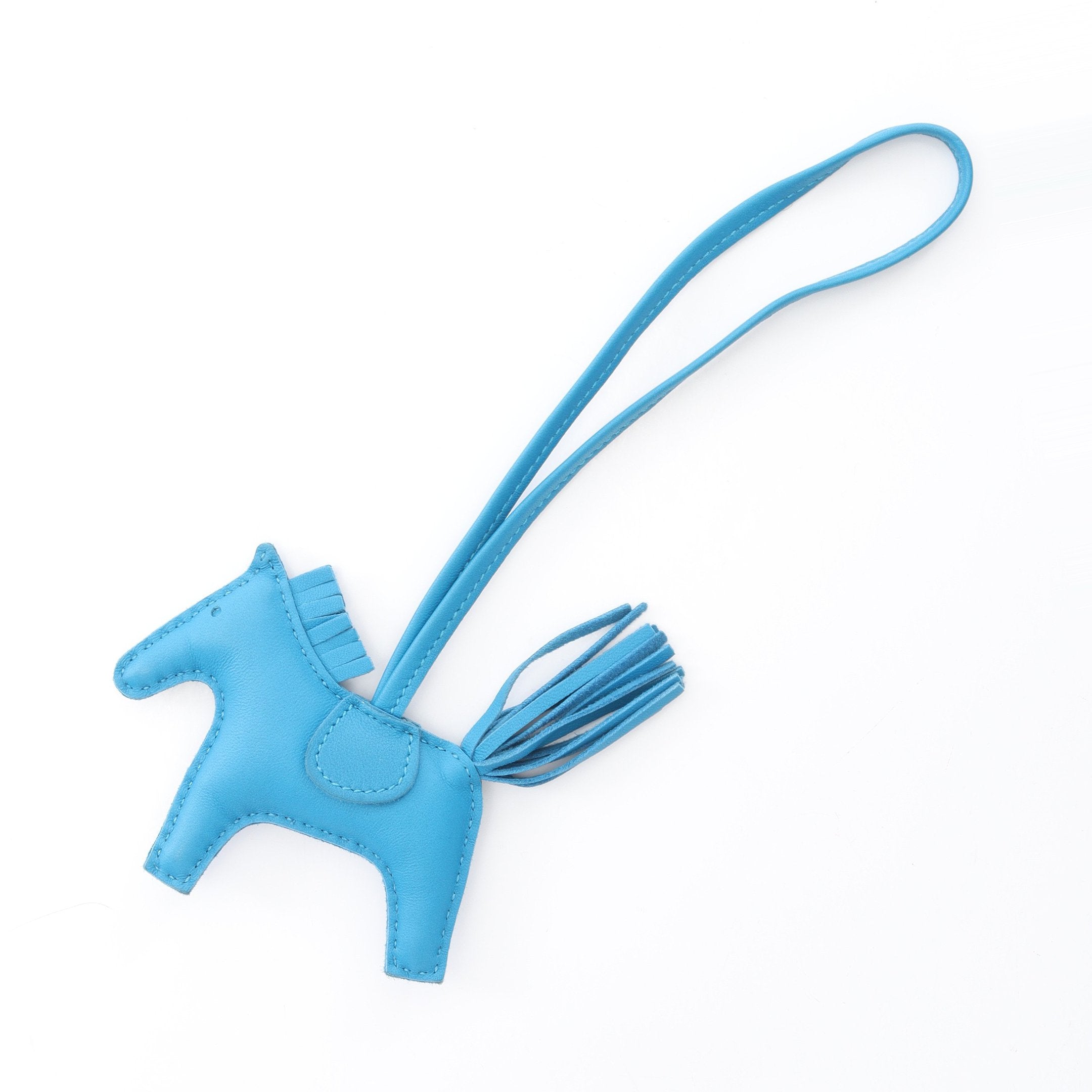 美品エルメスロデオPM バッグチャームアニョーミロ ブルーザンジバル ロデオPM ブルーザンジバル バッグチャーム アニョーミロ ブルー